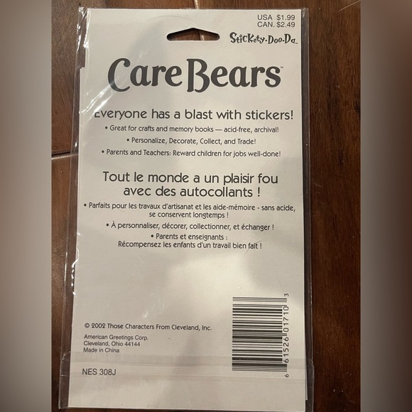 New Unopened 2002 Care Bears Sticker Sheets American Greetings collector gift - Picture 5 of 5
